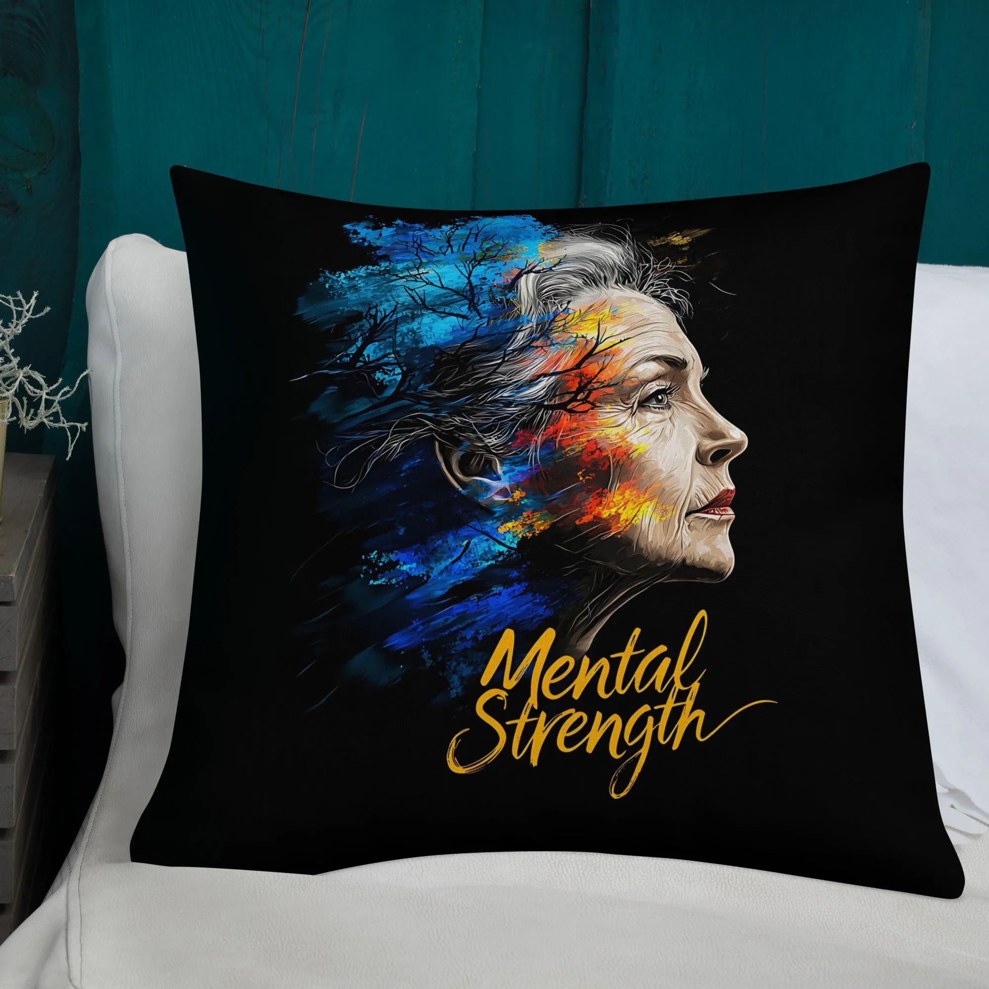 Unshakable Grace: The Art of Mental Strength Premium Pillow