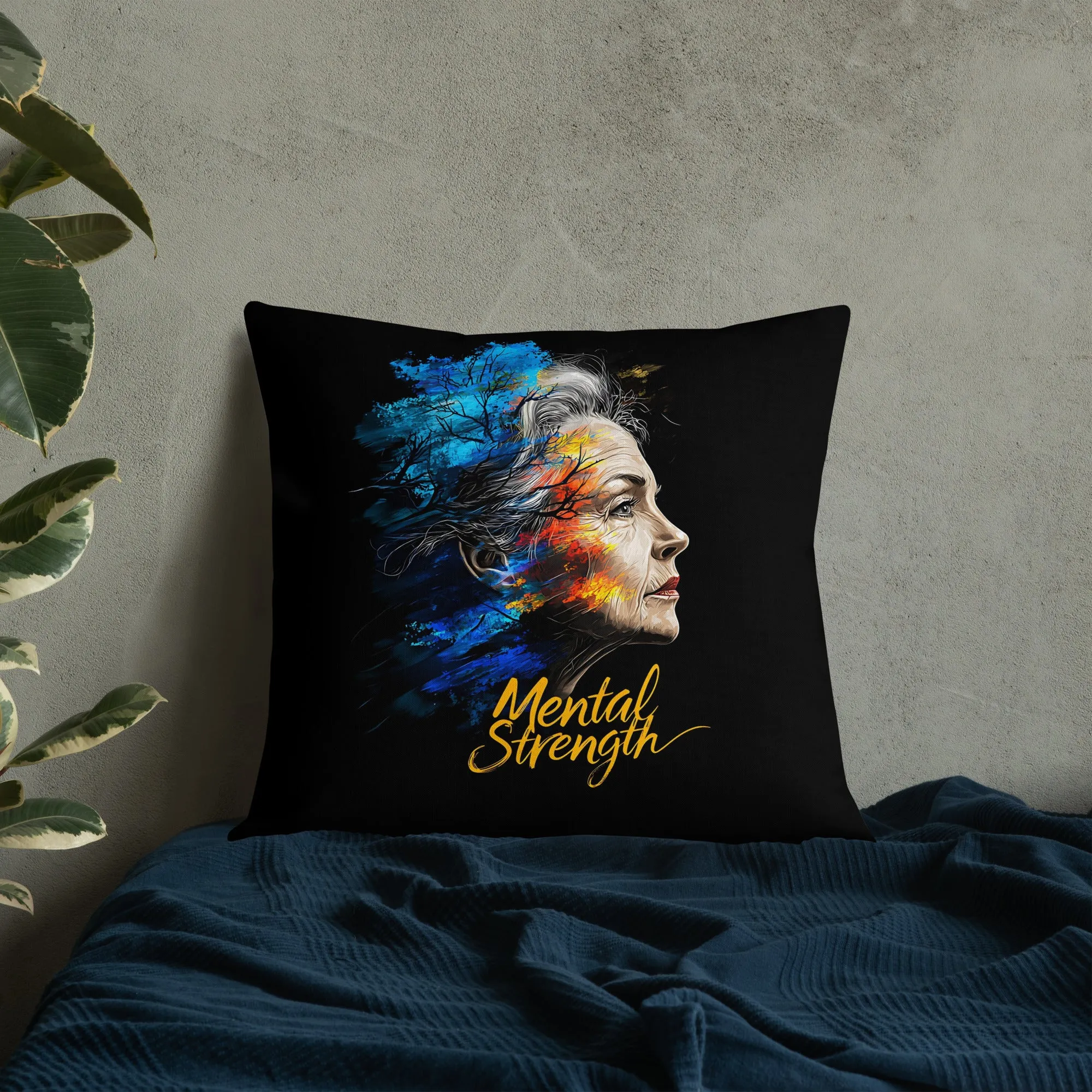 Unshakable Grace: The Art of Mental Strength Premium Pillow